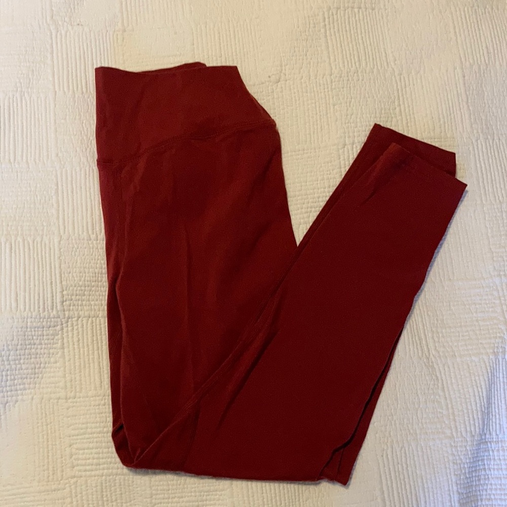 Balance Athletica Dark Red High Waisted Leggings
